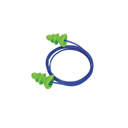 Moldex Comets(R) Reusable Soft Plastic Ear Plugs, Flanged Shape, 25 dB, Green, 50 PK 6495