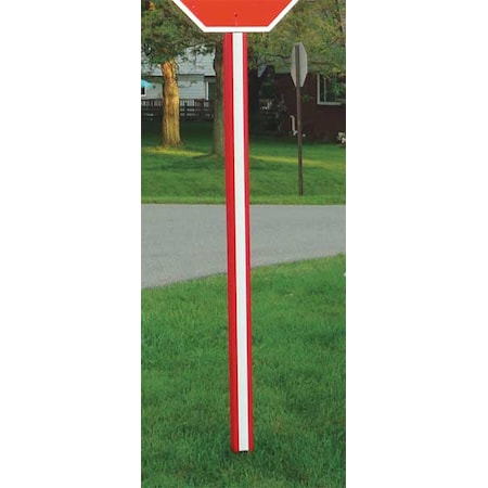 Ideal Shield U-Channel Cover, U-Channel, , Polyethylene Red, White, 84 in L 84IN UCHANNEL CVR RE