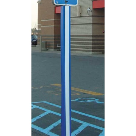 Ideal Shield U-Channel Cover, U-Channel, , Polyethylene Blue, White, 84 in L 84IN UCHANNEL CVR BL