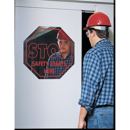 See All Industries Mirror Stop Hard Hat, 16 in W x 16 in H, Diamond, Aluminum SHH-2