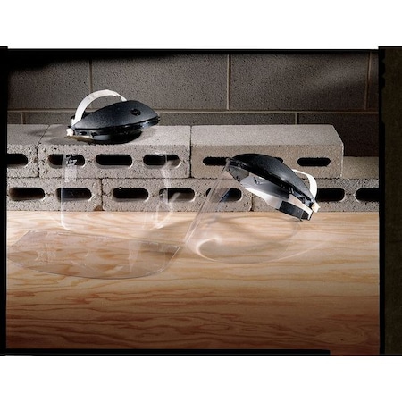 Jackson Safety Face Shield, Clear Visor, 8 in Height, Uncoated Lens, clear 33923