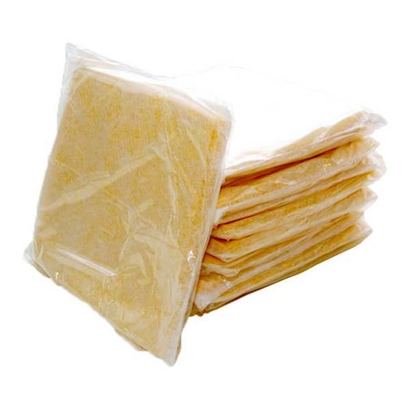 Spilfyter Sorbent Pad, 6 gal, 12 in x 12 in, Harsh Chemicals, Yellow, Polypropylene 223122