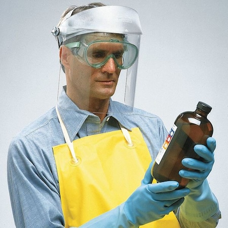 Oberon Ratchet Faceshield Assembly, Gray, 8x14in. FF-128AF-R