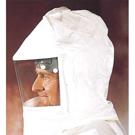 Bullard 20TICN Airline Respirator Hood - Tychem Material, Inner Bib, Wide Lens, For Chemical Splash Protection