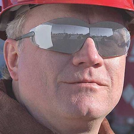 Mcr Safety S22, Safety Glasses, Duramass Hard Coat, Metal Lens, Chrome Metal Frame, Frameless S2210