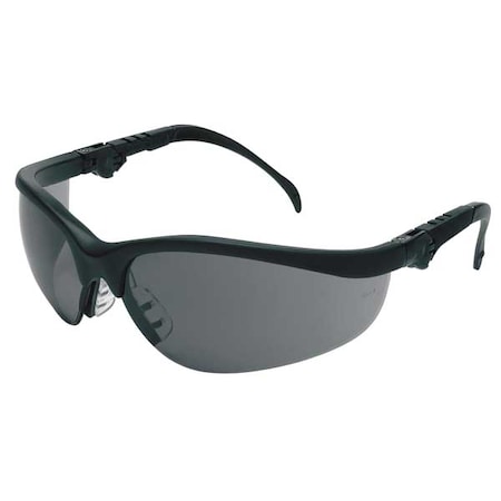 Mcr Safety Klondike (KD3), Safety Glasses, Anti-Scratch, Gray Lens, Black Frame, Half Frame KD312