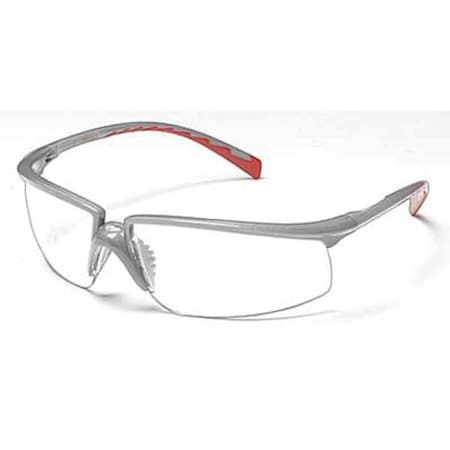 3M Safety Glasses, Privo(TM), Clear Anti-Fog Lens, Polycarbonate, Gray Half-Frame, Wraparound 12265-00000-20
