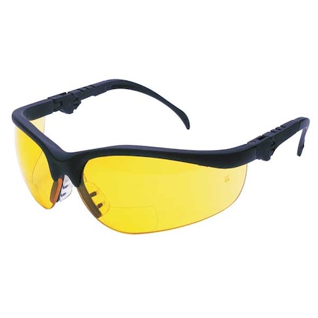 Mcr Safety Reading Glasses, +2.5, Amber, Polycarbonate K3H25A