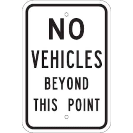 Brady Traffic Sign, 18 in H, 12 in W, Aluminum, Rectangle, English, 80095 80095