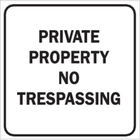 Brady Security Sign, 18 in Height, 18 in Width, Fiberglass, Square, English 75178