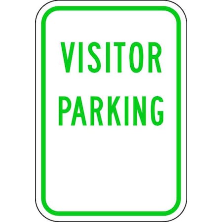 Zing Parking Sign, 12" W, 18" H, English, Aluminum 2276