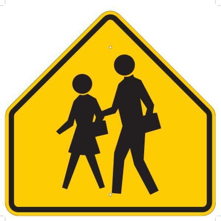 Brady Traffic Sign, 30" Height, 30" Width, Pentagon 80067