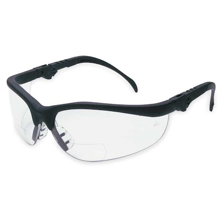 MCR SAFETY Reading Glasses, +1.5, Clear, Polycarbonate K3H15