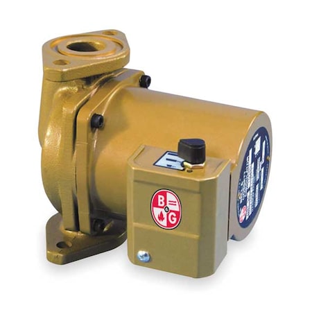 Bell & Gossett Hydronic Circulating Pump, 1/6 hp, 115V, 1 Phase, Flange Connection 103401LF