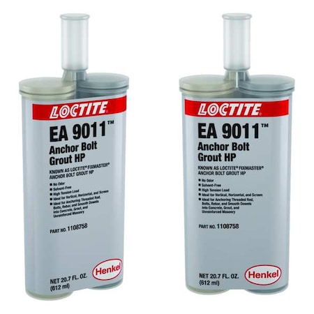 Loctite Anchor Bolt Grout HP Kit, Dual Cartridge, Gray, 7363 1108758