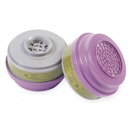 Honeywell Combination Cartridge, threaded, MC, P100, Olive/Magenta, 4 PK, NIOSH Approved 105810