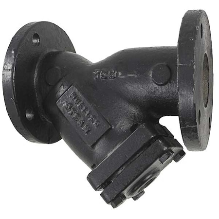 Mueller Steam Specialty Y Strainer, 2" Pipe, Flanged, Cast iron, 200 psi at 150 Degrees F WOG, 125 psi at 450 Degrees F WSP 2 758N