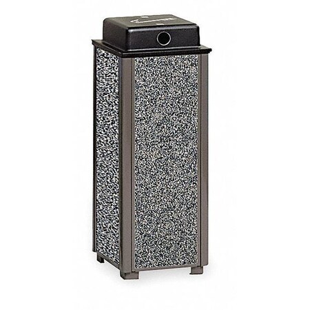 Rubbermaid 2-1/2 gal. Steel, Stone Square Ash Tray, Ash Top / Side ...