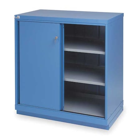 Lista Shelving Base Storage Cabinet, 41-3/4 in H, 40-1/4 in W, 28-1/2 in D, No Handle, Keyed, Bright Blue XSHSSD0900/BB