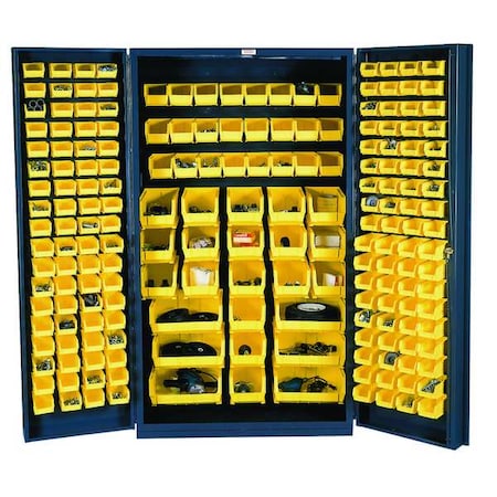 Durham Mfg Extra-Heavy Duty Bin Cabinet, 48 in W, 84 in H, 24" D, 192 Bins SJC-BDLP-192-95