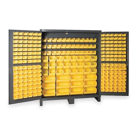 Durham Mfg Extra-Heavy Duty Bin Cabinet, 72 in W, 84 in H, 24" D, 264 Bins SSC-722484-BDLP-264-95