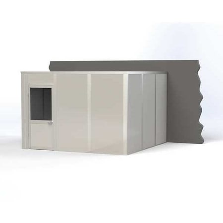 Porta-King 3-Wall Modular In-Plant Office, 8 ft H, 12 ft W, 12 ft D, Gray VK1DW 12'x12' 3-Wall