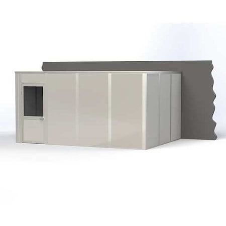 Porta-King 3-Wall Modular In-Plant Office, 8 ft H, 16 ft W, 12 ft D, Gray VK1STL 12'x16' 3-Wall