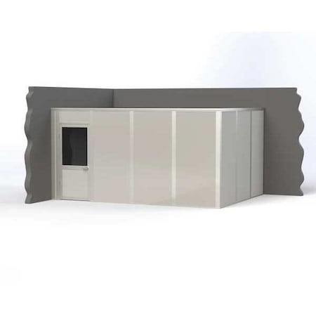 Porta-King 2-Wall Modular In-Plant Office, 8 ft H, 16 ft W, 12 ft D, Gray VK1DW 12'x16' 2-Wall