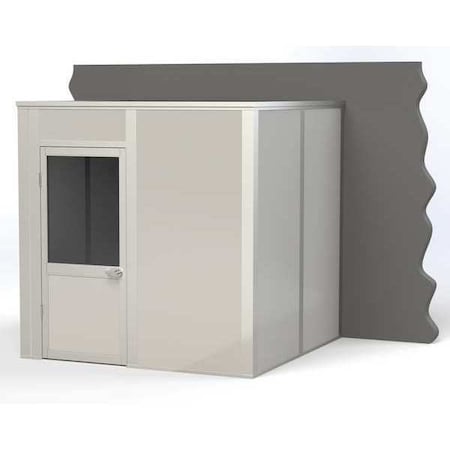 Porta-King 3-Wall Modular In-Plant Office, 8 ft H, 8 ft W, 8 ft D, Gray VK1DW 8'x8' 3-Wall