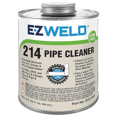 Ez Weld Pipe Cleaner, 32 Oz, Clear 21404