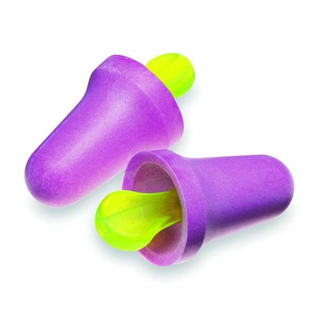 3M No-Touch Disposable Uncorded Ear Plugs, Bell Shape, NRR 29 dB, M, Purple, 100PK P2000