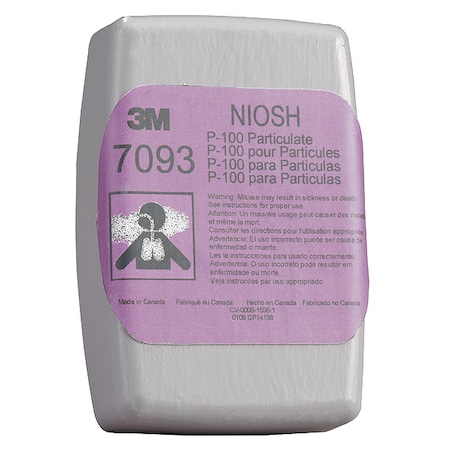 3M Filter, Nuisance Acid Gas/Nuisance Organic Vapor, Bayonet, Magenta/Olive, PK12 7093