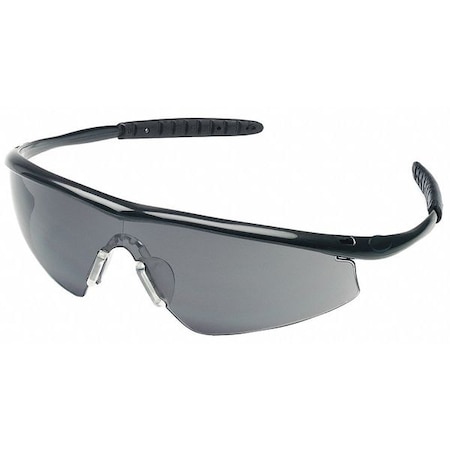 Zoro Select Quake(TM), Safety Glasses, Scratch-Resistant, Gray Lens, Black Frame 3PB79