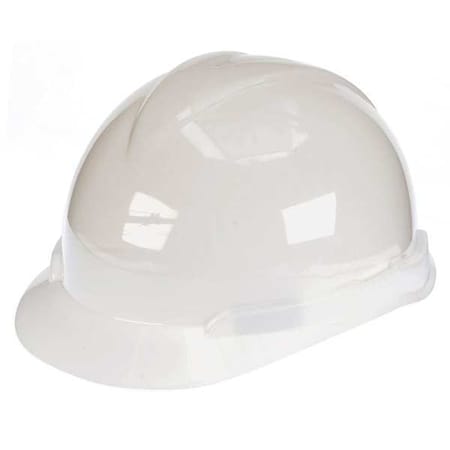 Msa Safety Hard Hat, Vanguard(TM), Polyethylene, 4 Point Ratchet, Type 2, Class E, White 804940