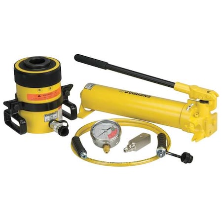 Enerpac SCH603H, 60 Ton, 3 in Stroke, Hollow Hydraulic Cylinder and Hand Pump Set SCH603H