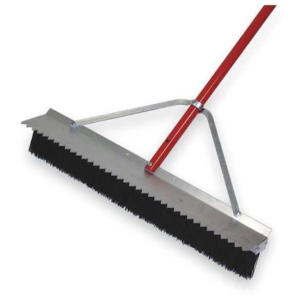 Tough Guy 28 in Sweep Face Push Broom, Stiff, Synthetic, Black 3PCC1