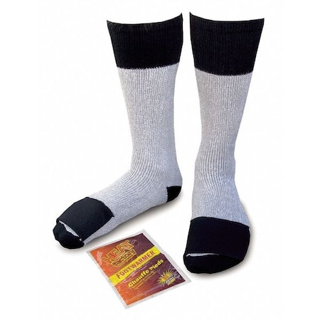 Heat Factory ThermalSocks, w/Warmer, Midcalf, Men, L, PR 1501