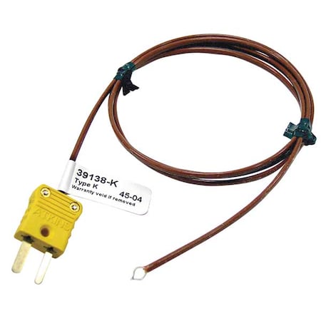 Cooper-Atkins Temperature Probe, Mini Plug, Type K 39138-K