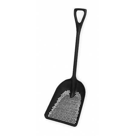 Seymour Midwest No. 10 Scoop Shovel, Plastic Blade, 27 in L, Black, Polypropylene Handle 49510GR