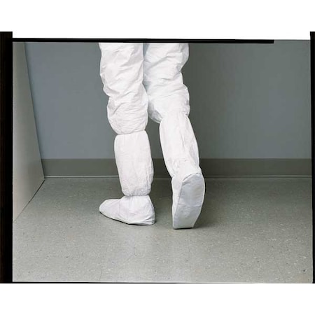 Dupont Disposable Boot Covers, M, Tyvek(R) IsoClean(R), Elastic, Serged Seam IC444SWHMD02000B