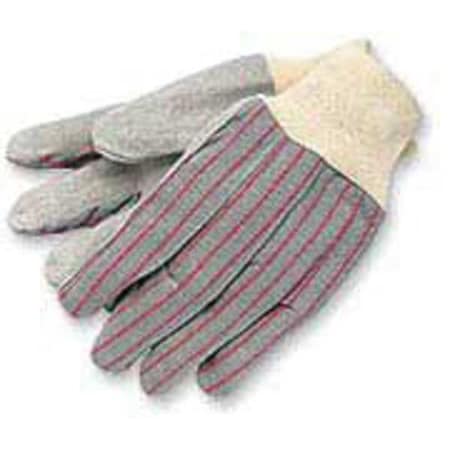 Mcr Safety Leather Gloves, Cowhide, Knit Cuff, Straight Thumb, Full Finger, Gray, L, 12 PK 1040