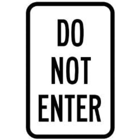 Brady Traffic Sign, 18 x 12In, BK/WHT, Text, R5-1, Number of Printed Sides: 1 115223