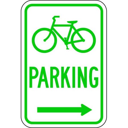 Lyle Bicycle Parking Sign, 18" x 12, D4-3R-12HA D4-3R-12HA