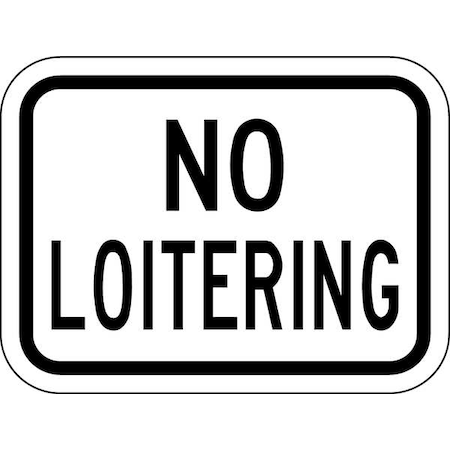 Lyle No Header, No Loitering, 12 in W x 9 in H, Vertical Rectangle, Aluminum SL-009-12HA