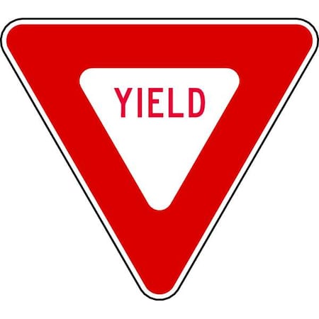 Lyle Yield Traffic Sign, 12 in Height, 12 in Width, Aluminum, Triangle, English R1-2-12HA