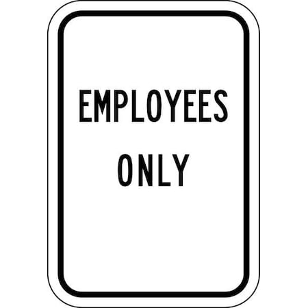 Lyle Rflctv Employee&Visitor Sign, 18x12in, Alu, FA-004-BW-12HA FA-004-BW-12HA