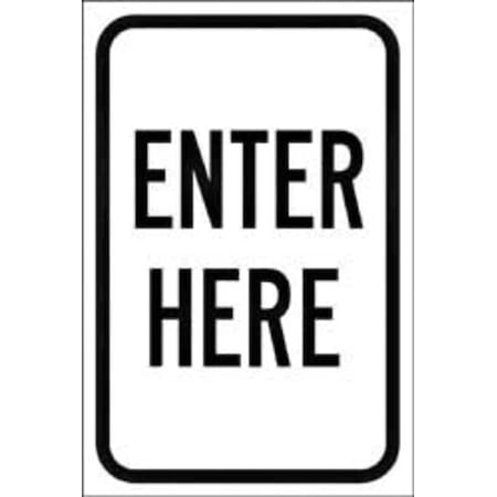 Brady Traffic Sign, 18 in H, 12" W, Aluminum, Rectangle, English, 115243 115243