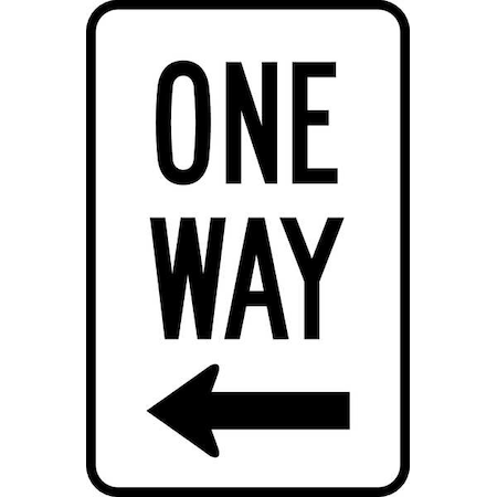 Brady Traffic Sign, 18 in H, 12 in W, Aluminum, Rectangle, English, 115234 115234