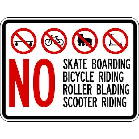 Lyle Traffic Sign, 18 x 24In, R and BK/WHT, BI-023-24HA BI-023-24HA