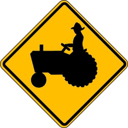 Lyle Farm Equipment Pictogram Traffic Sign, 24 in H, 24 in W, Aluminum, Diamond, No Text, W11-5-24DA W11-5-24DA